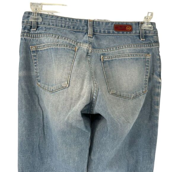 Adriano Goldschmied Blue Jeans Gemini Low Rise Straight Size 28 Distressed Denim - Picture 4 of 11